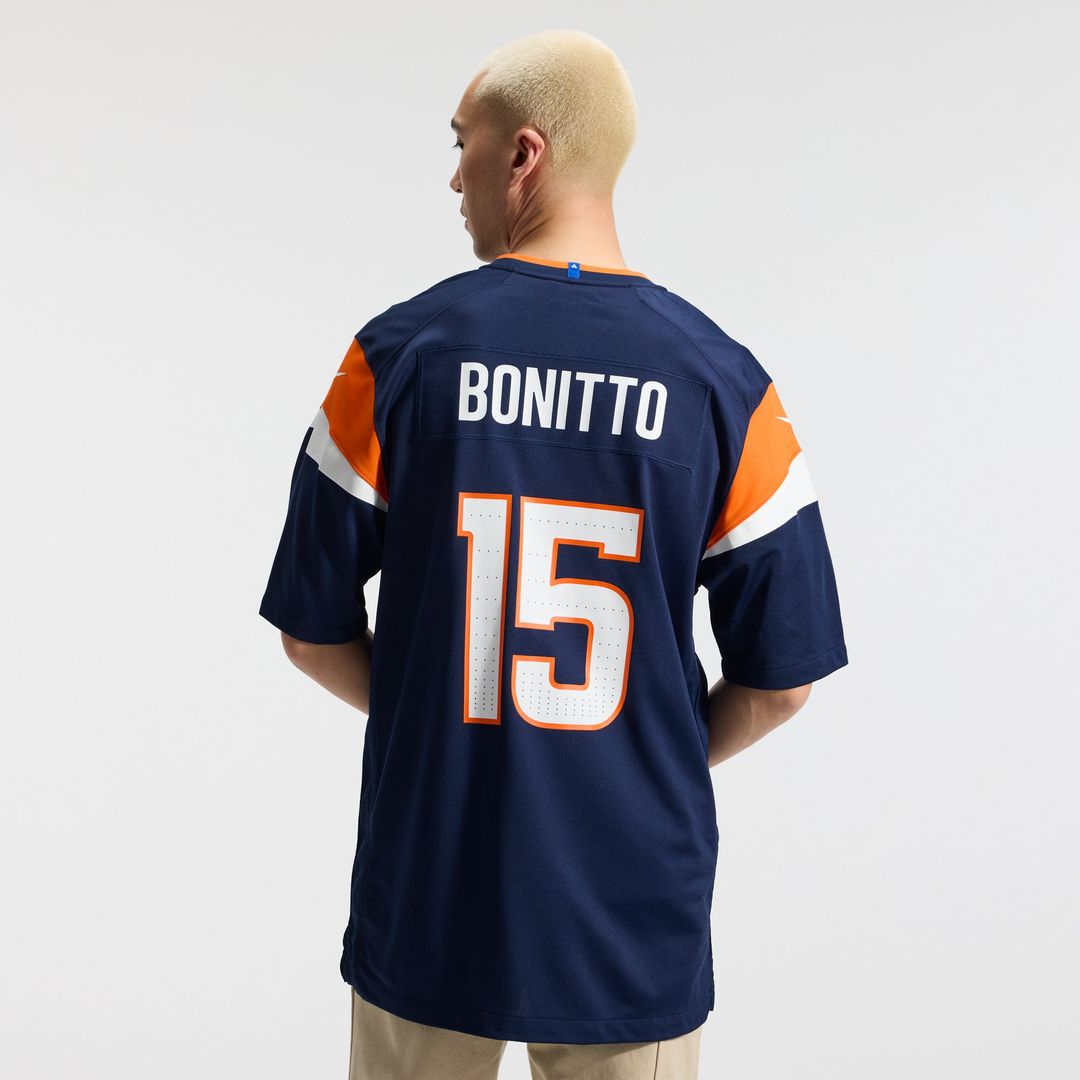 Denver Broncos Nik Bonitto Orange Team Game Jersey | NFL Football Jersey