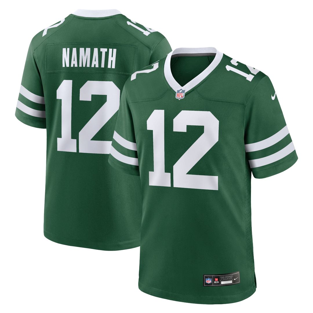 New York Jets Joe Namath White Classic Alternate Retired Player Game Jersey | NFL Football Jersey