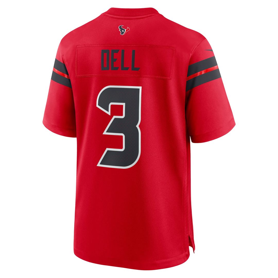 Houston Texans Tank Dell Red Alternate Game Jersey | NFL Football Jersey