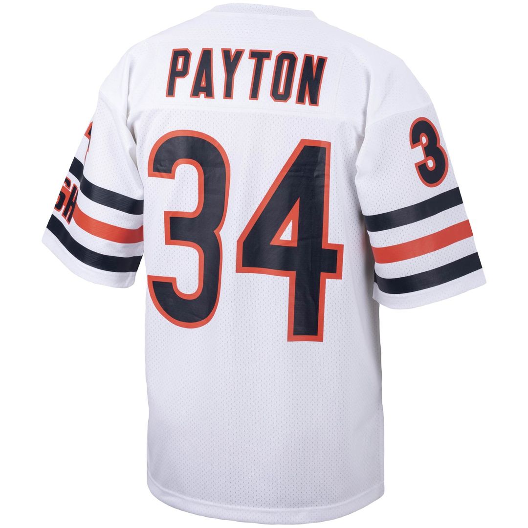 Chicago Bears 1985 Walter Payton White Authentic Throwback Retired Player Jersey | NFL Football Jersey