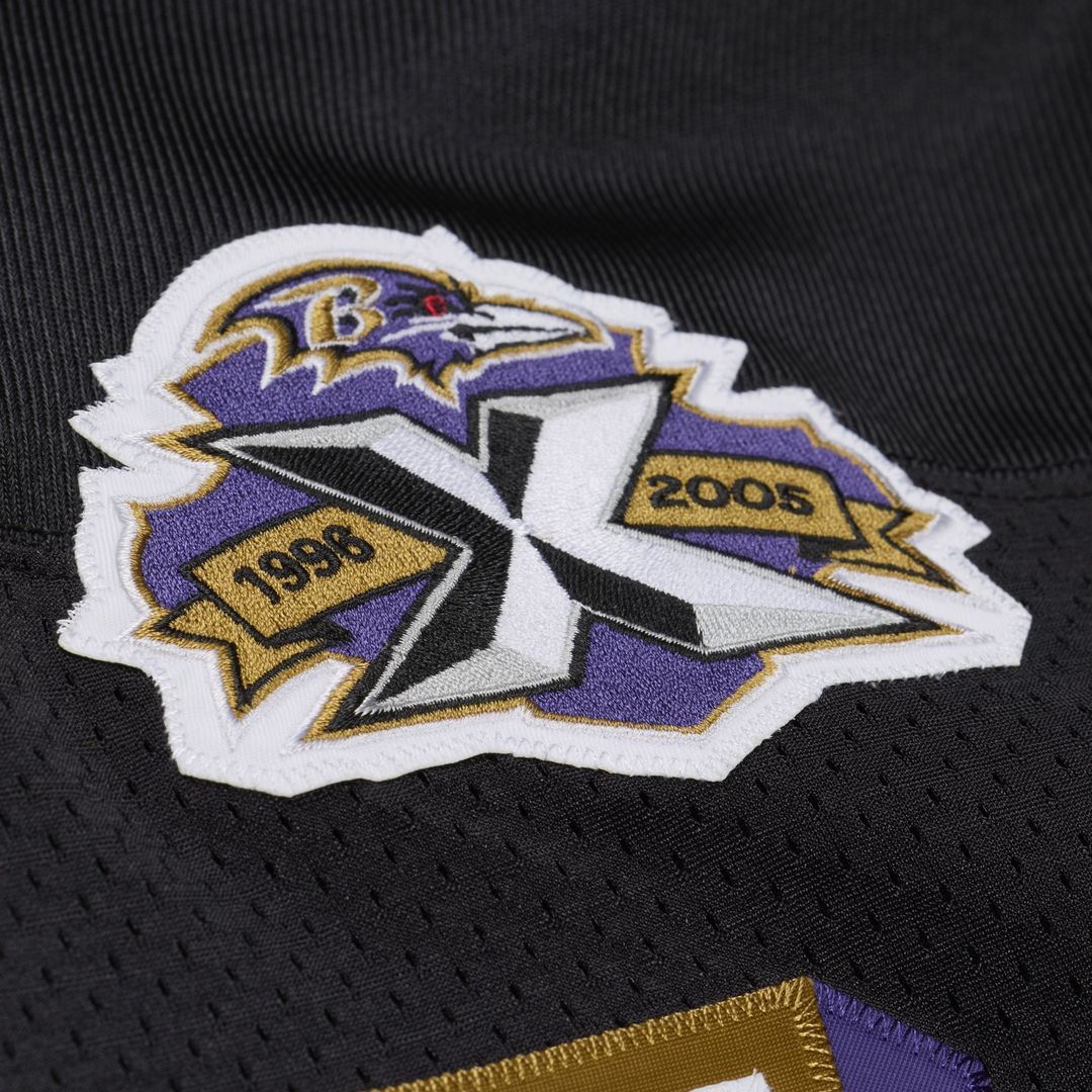 Baltimore Ravens Deion Sanders Black 2005 Authentic Throwback Jersey | NFL Football Jersey