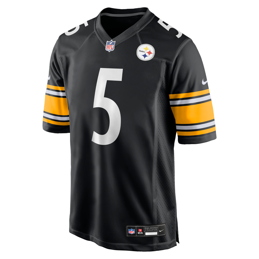 Pittsburgh Steelers Cameron Johnston Black Game Jersey | NFL Football Jersey