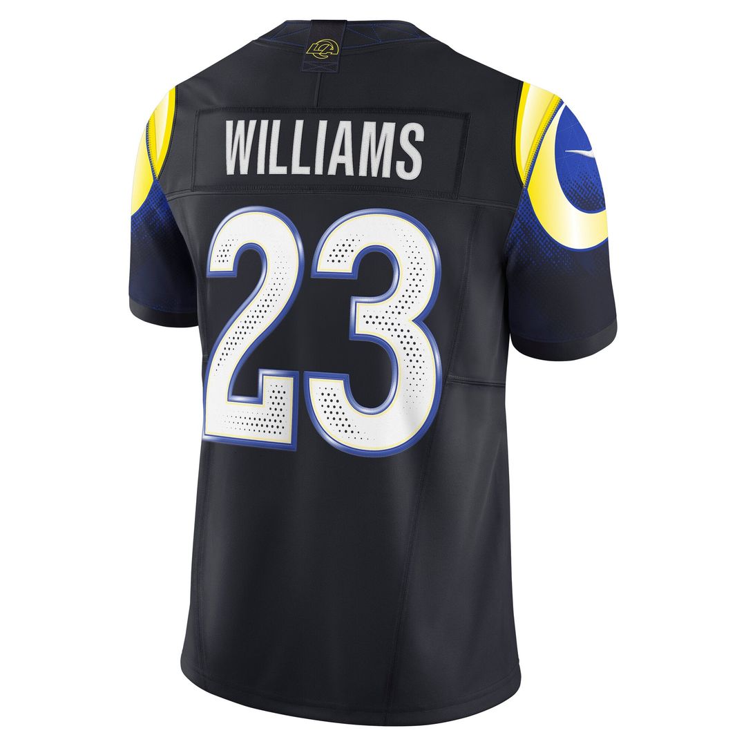 Los Angeles Rams Kyren Williams Dark Blue Rivalries Collection Stitched Limited Jersey | NFL Football Jersey