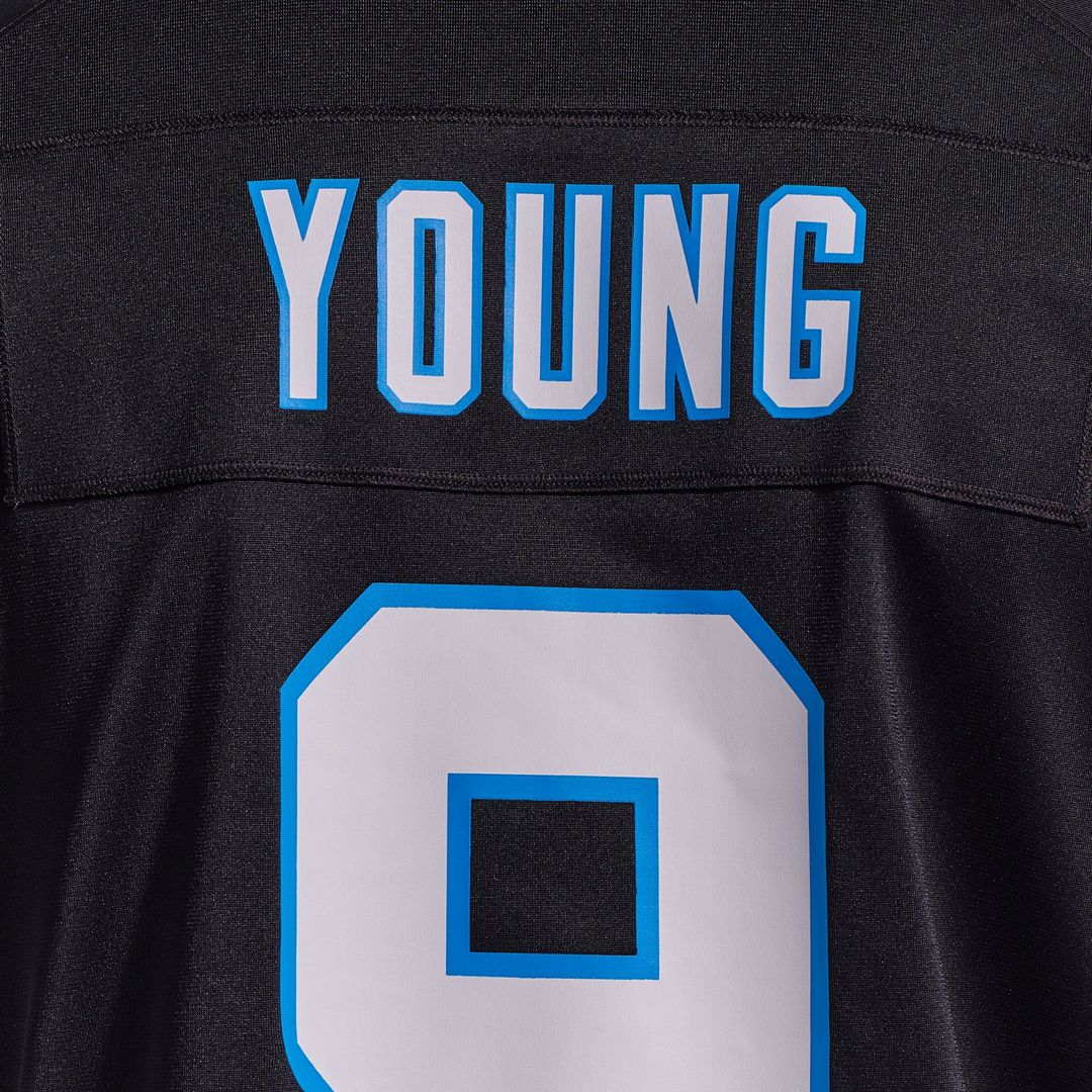 Carolina Panthers Bryce Young Black Team Game Jersey | NFL Football Jersey