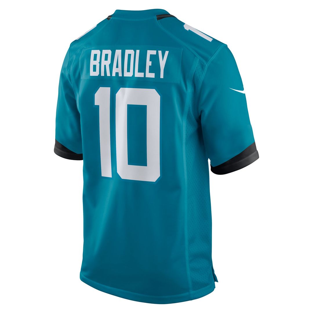 Jacksonville Jaguars Carter Bradley Teal Team Game Jersey | NFL Football Jersey