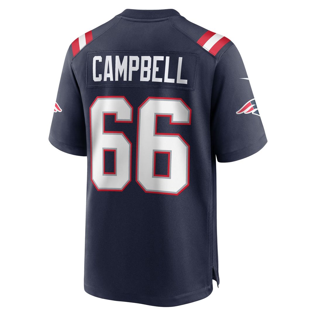 New England Patriots Will Campbell Navy Team Game Jersey | NFL Football Jersey