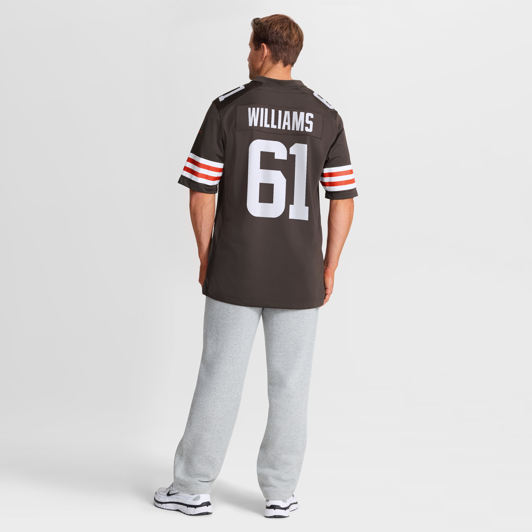 Cleveland Browns Chris Williams Brown Team Game Jersey | NFL Football Jersey