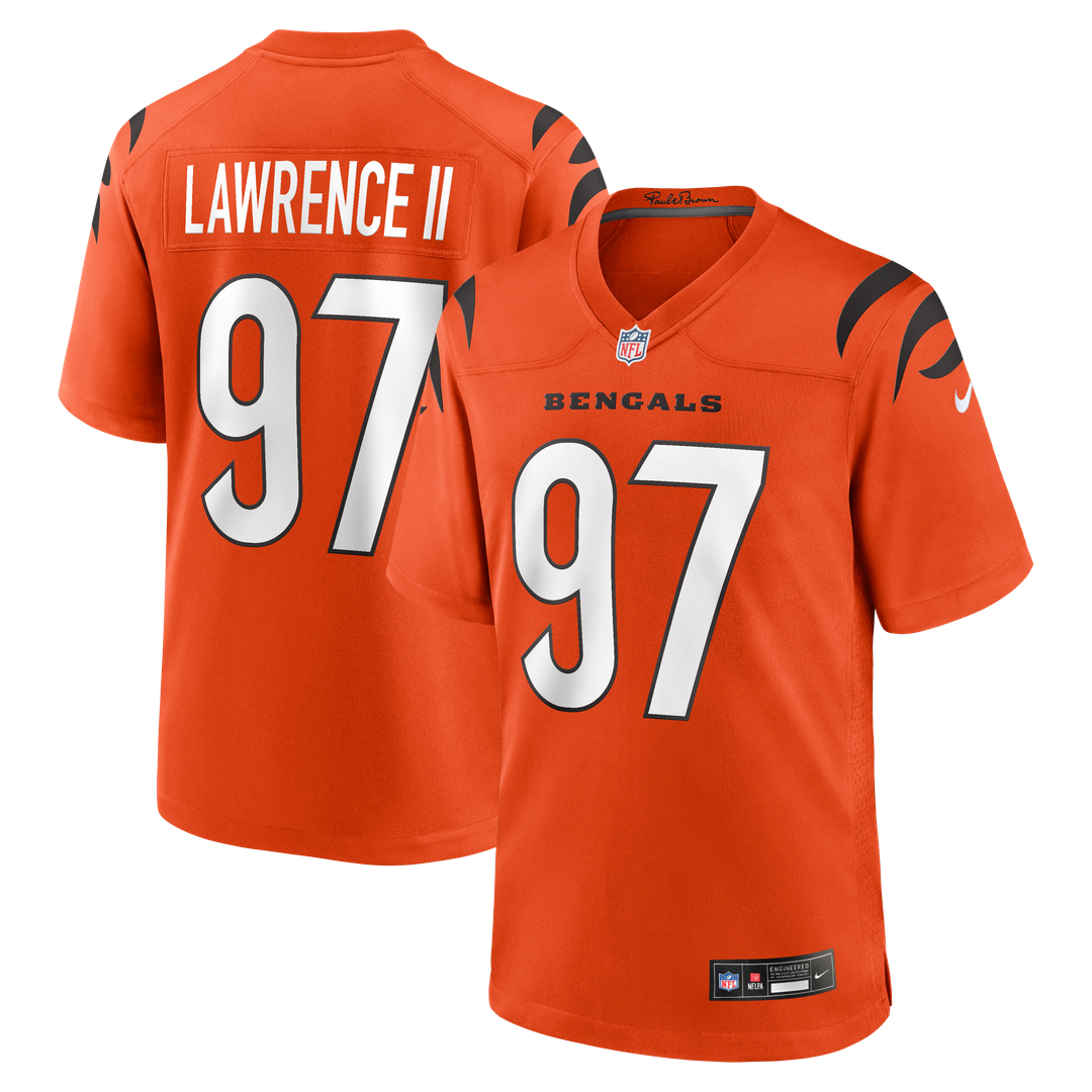 Cincinnati Bengals Dexter Lawrence II Black Game Jersey | NFL Football Jersey