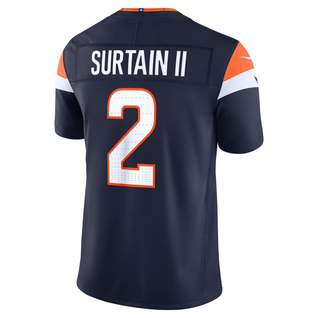 Denver Broncos Pat Surtain II Navy Alternate Vapor F.U.S.E. Stitched Limited Jersey | NFL Football Jersey