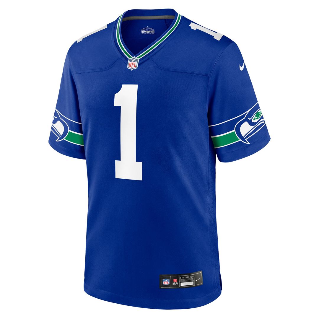 Seattle Seahawks Warren Moon Royal Retired Player Alternate Game Jersey | NFL Football Jersey