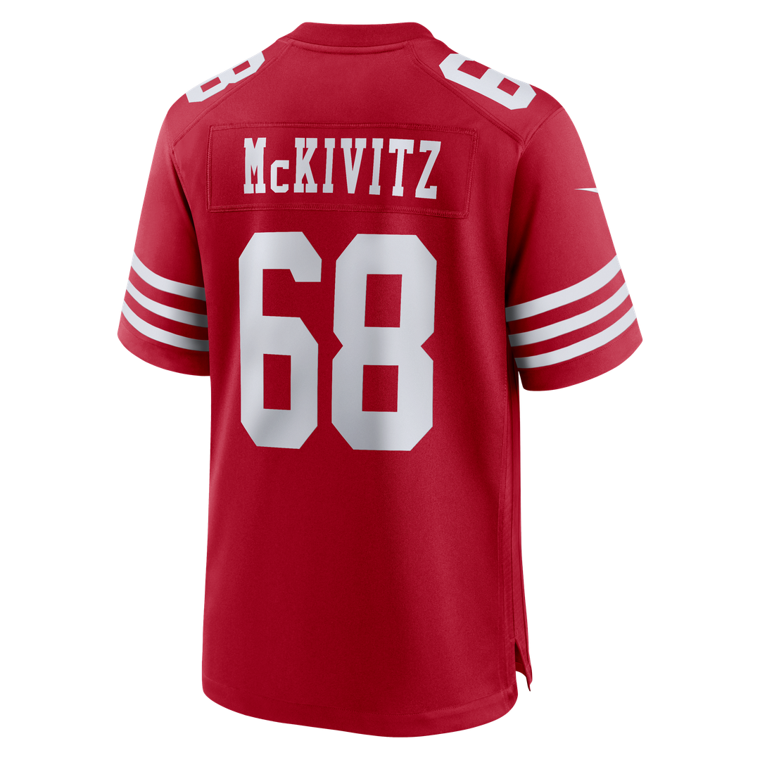 San Francisco 49ers Colton McKivitz Scarlet Game Jersey | NFL Football Jersey