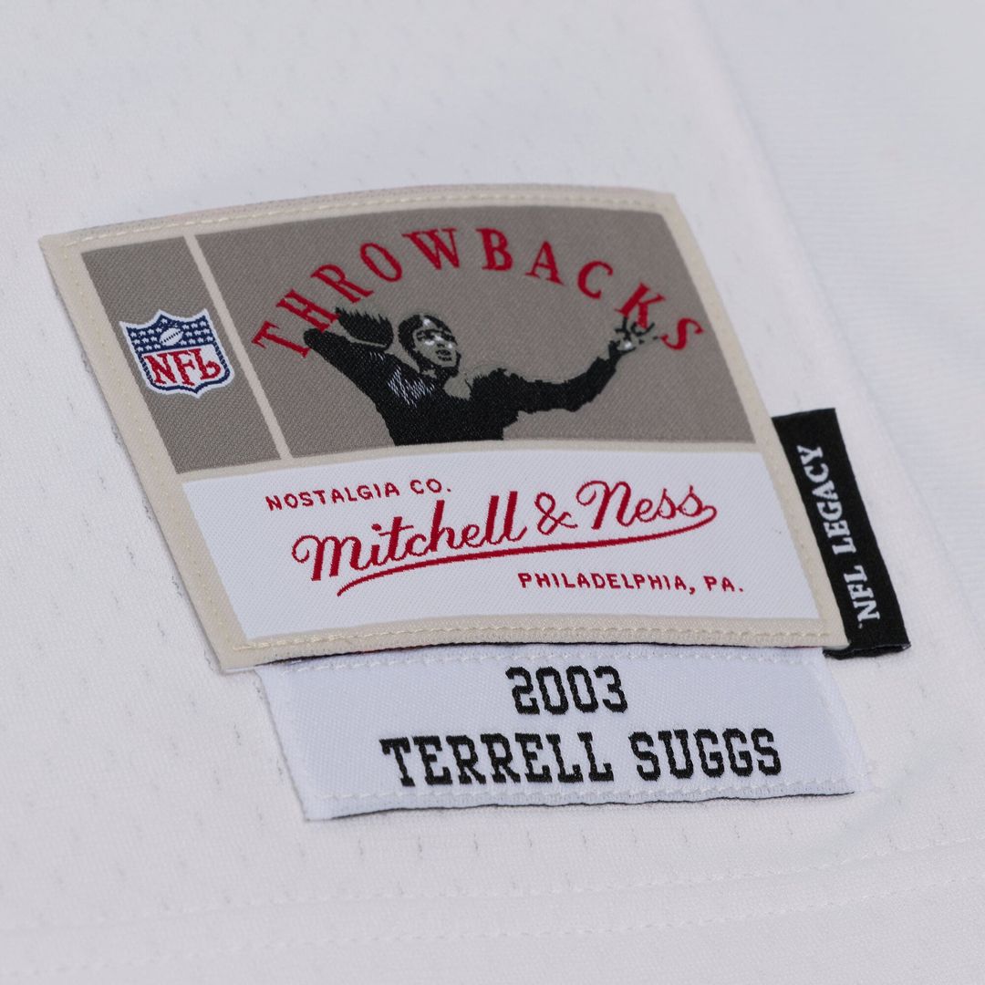 Baltimore Ravens Terrell Suggs White 2003 Legacy Replica Player Jersey | NFL Football Jersey