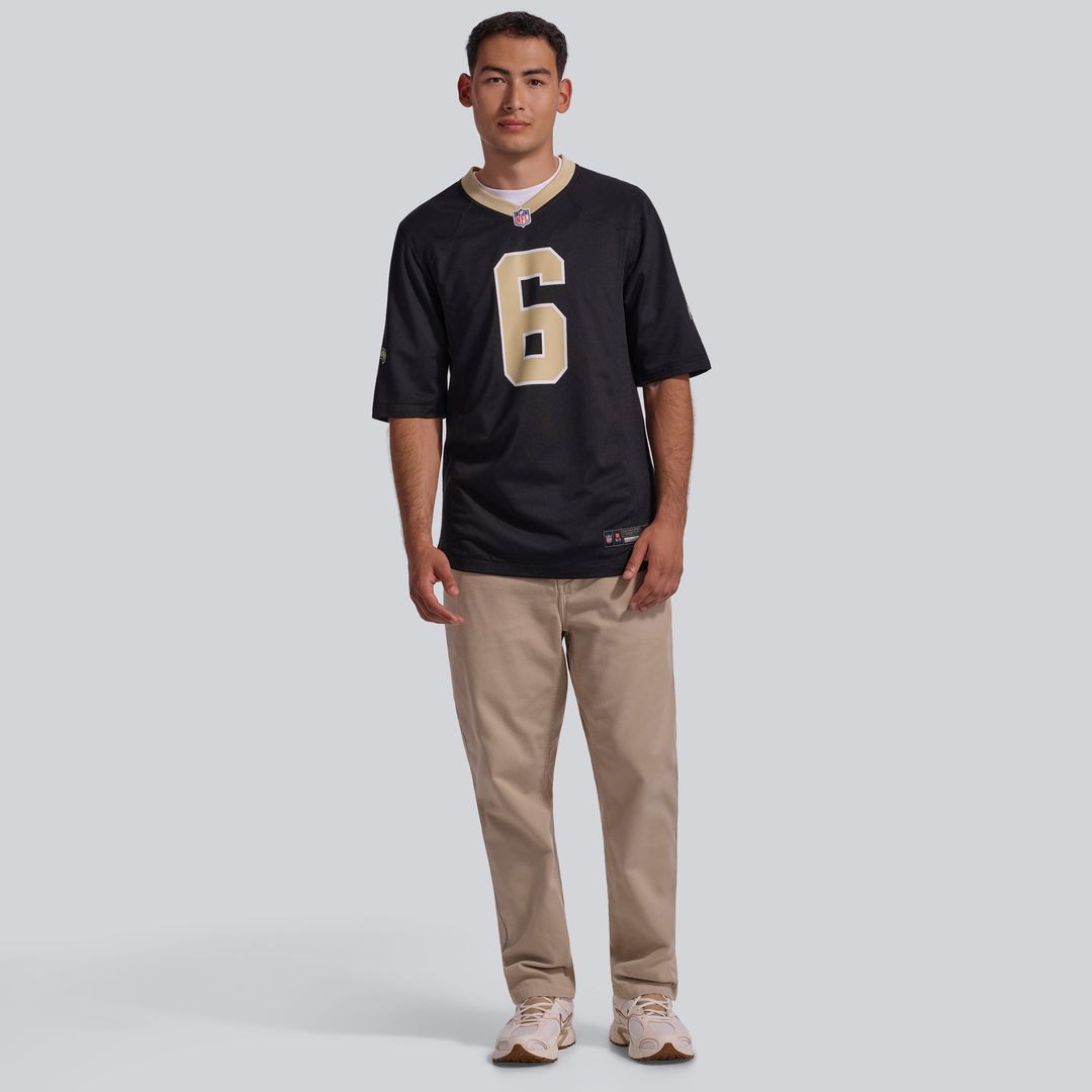 New Orleans Saints Tyler Shough Black Game Jersey | NFL Football Jersey