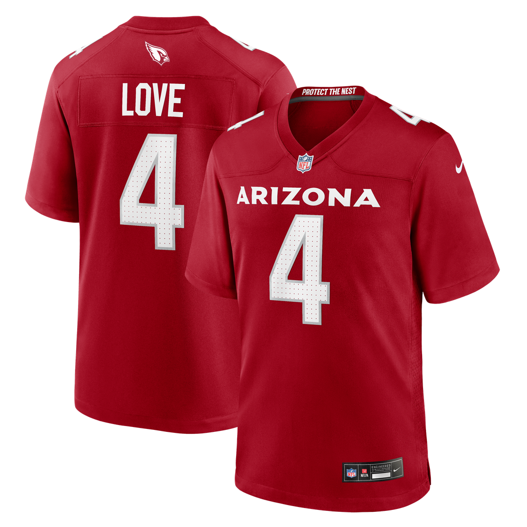 Arizona Cardinals Jeremiyah Love Cardinal Team Game Jersey | NFL Football Jersey