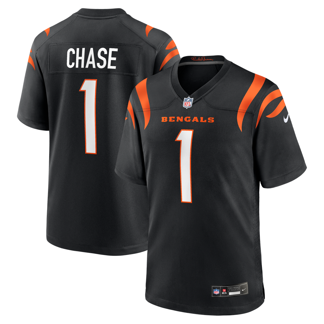 Cincinnati Bengals Ja'Marr Chase Orange Alternate Game Jersey | NFL Football Jersey