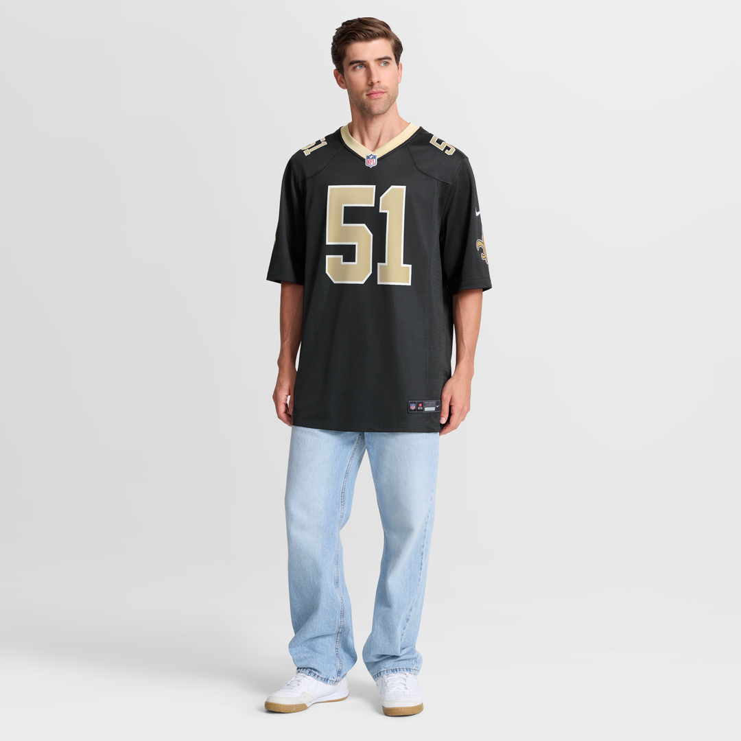 New Orleans Saints Cesar Ruiz Black Game Jersey | NFL Football Jersey