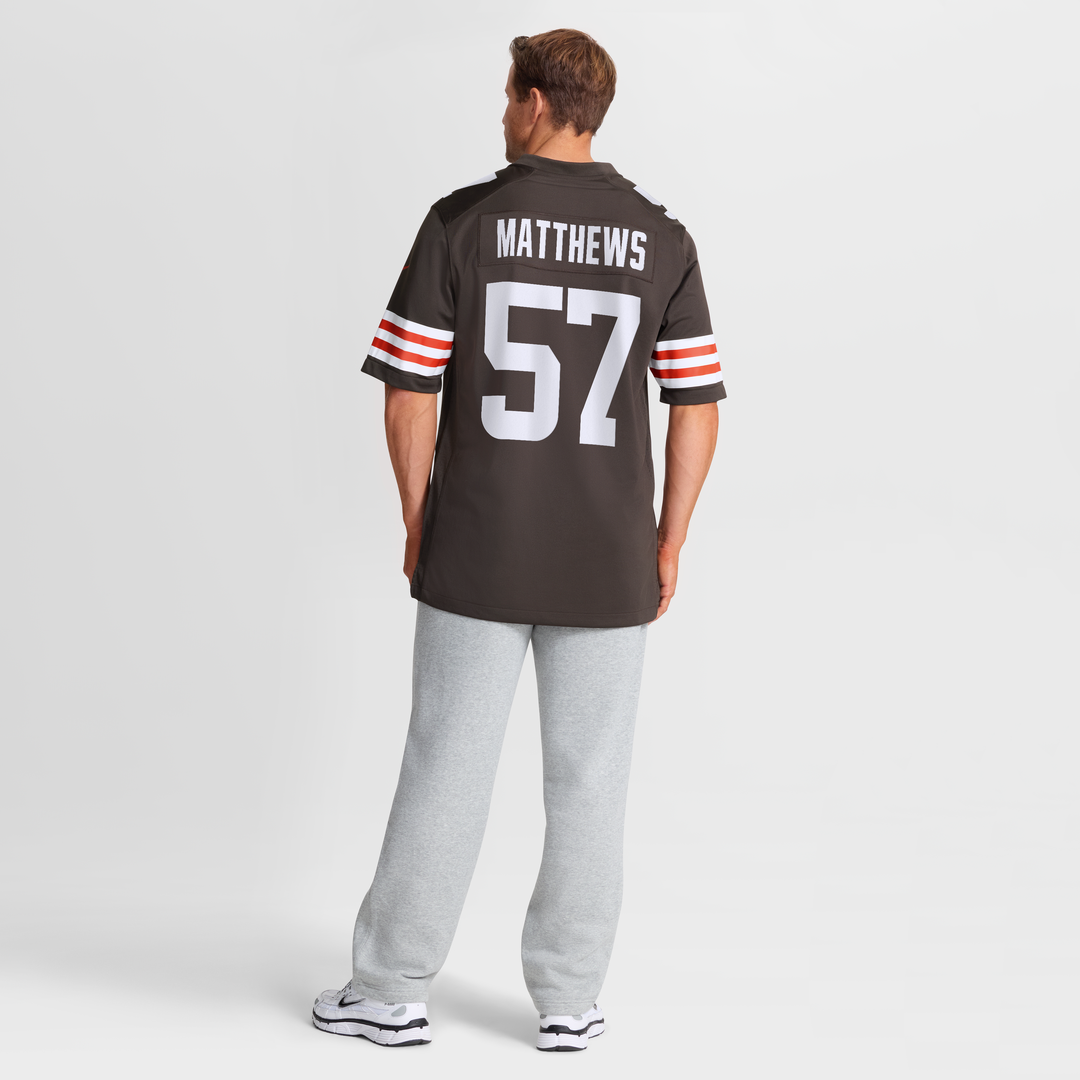 Cleveland Browns Clay Matthews Brown Game Retired Player Jersey | NFL Football Jersey