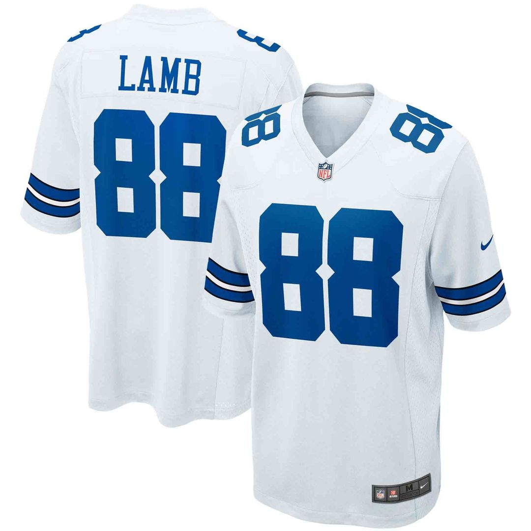 Dallas Cowboys CeeDee Lamb White Game Team Jersey | NFL Football Jersey