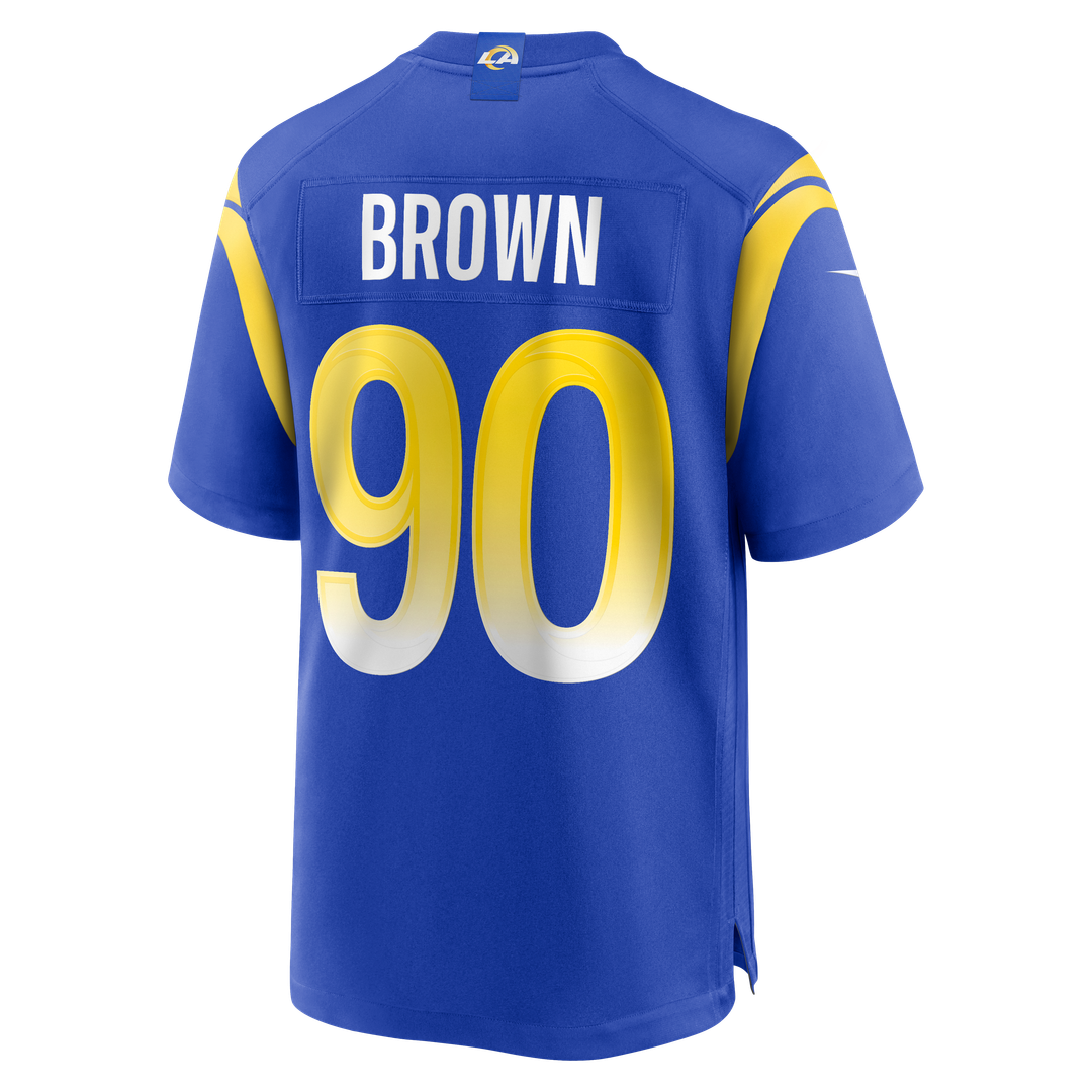 Los Angeles Rams Earnest Brown IV Royal Team Game Jersey | NFL Football Jersey