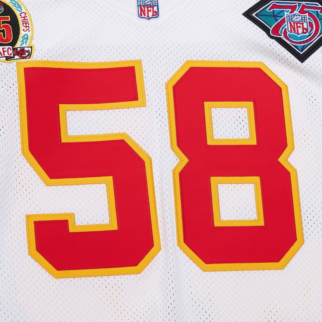 Kansas City Chiefs 1994 Derrick Thomas White Authentic Throwback Retired Player Jersey | NFL Football Jersey