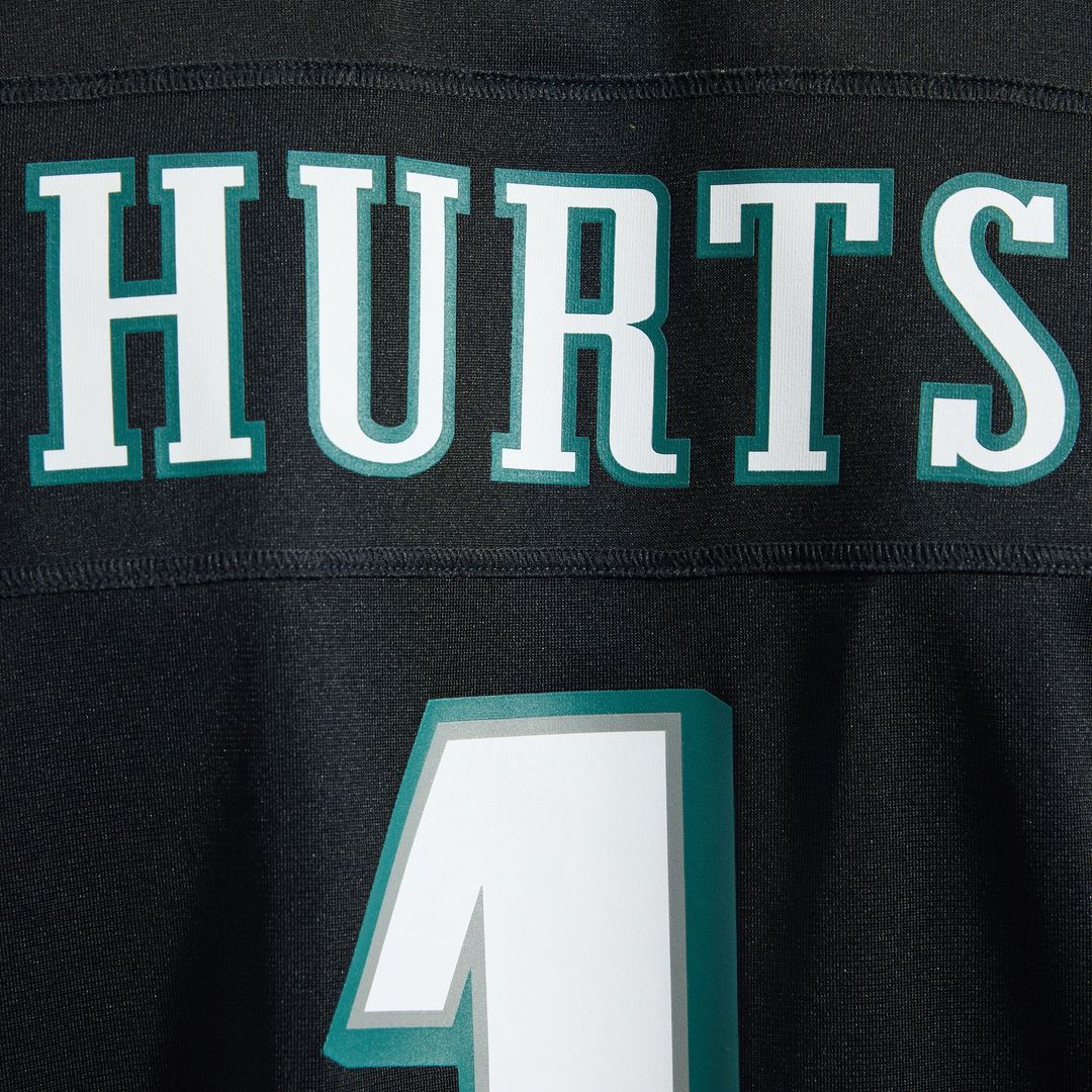 Philadelphia Eagles Jalen Hurts Midnight Green Team Game Jersey | NFL Football Jersey