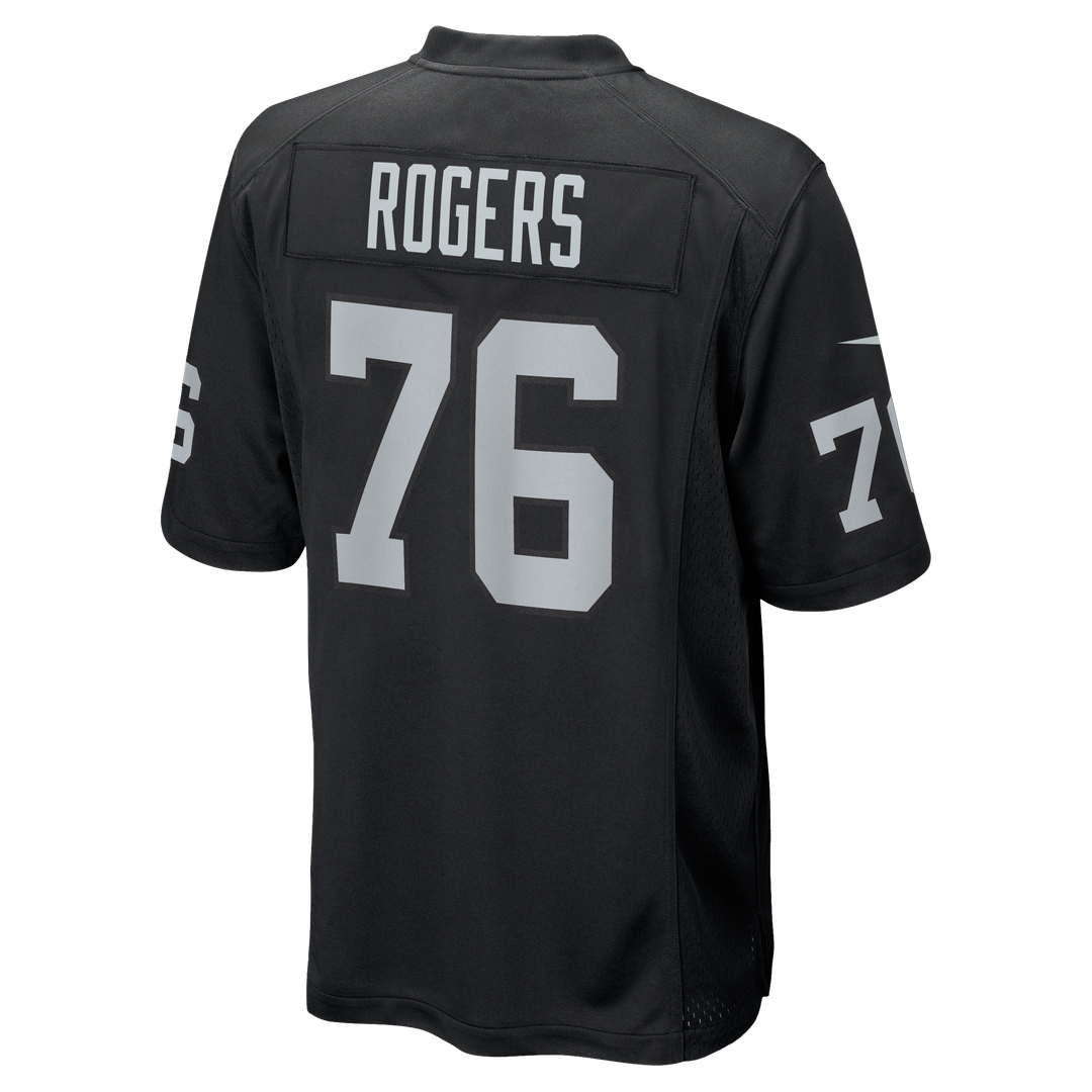 Las Vegas Raiders Caleb Rogers Black Team Game Jersey | NFL Football Jersey