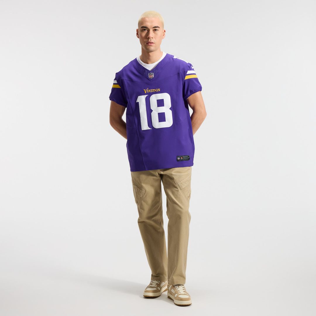 Minnesota Vikings Justin Jefferson Purple Team Vapor F.U.S.E. Elite Jersey | NFL Football Jersey