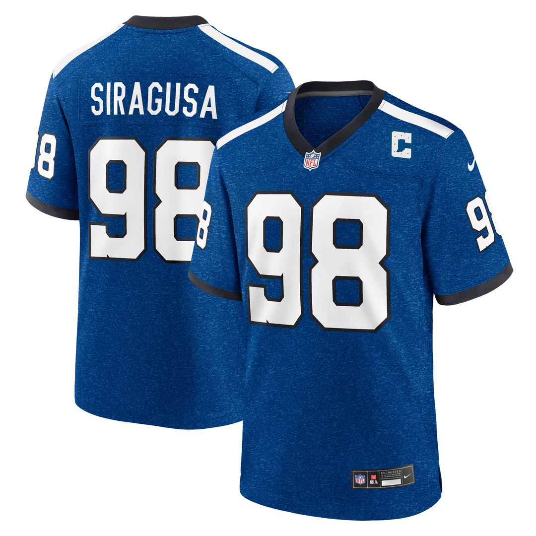 Indianapolis Colts Tony Siragusa Royal Game Retired Player Jersey | NFL Football Jersey