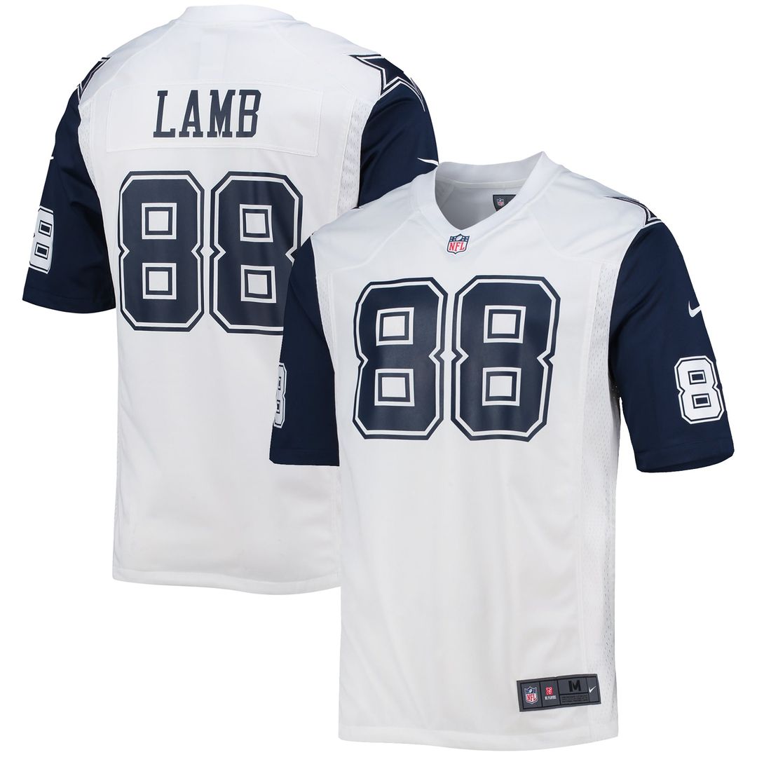Dallas Cowboys CeeDee Lamb White Alternate Game Team Jersey | NFL Football Jersey