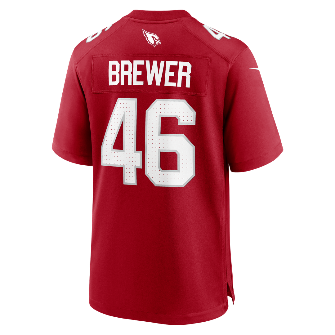 Arizona Cardinals Aaron Brewer Cardinal Team Game Jersey | NFL Football Jersey