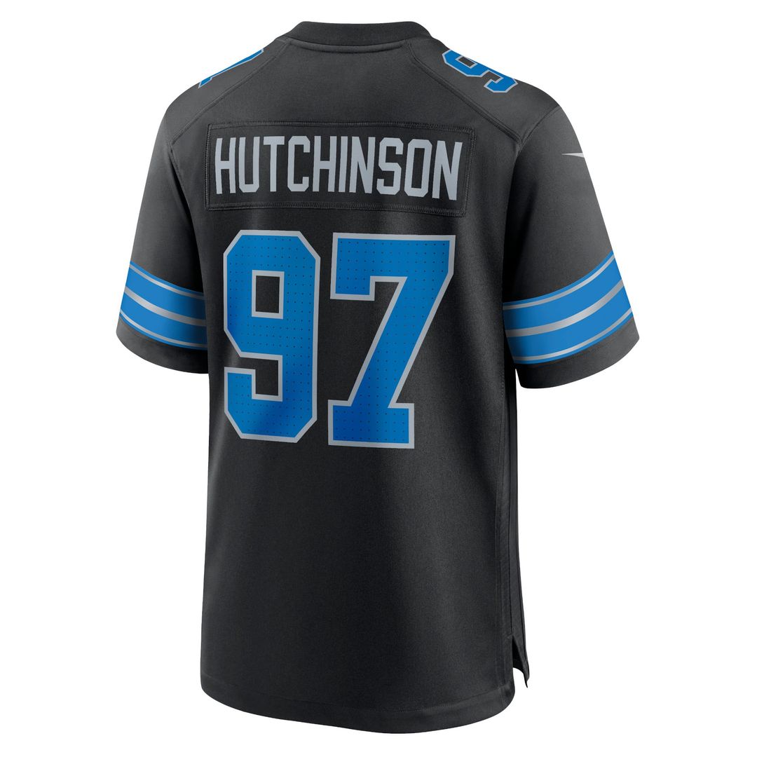 Detroit Lions Aidan Hutchinson Black 2nd Alternate Game Jersey | NFL Football Jersey