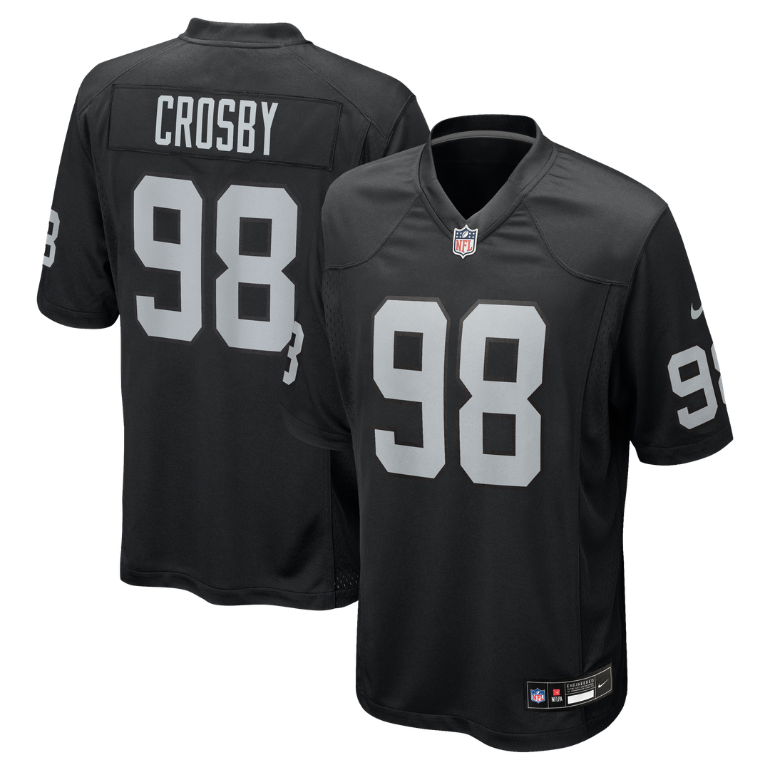 Las Vegas Raiders Maxx Crosby Black Game Jersey | NFL Football Jersey