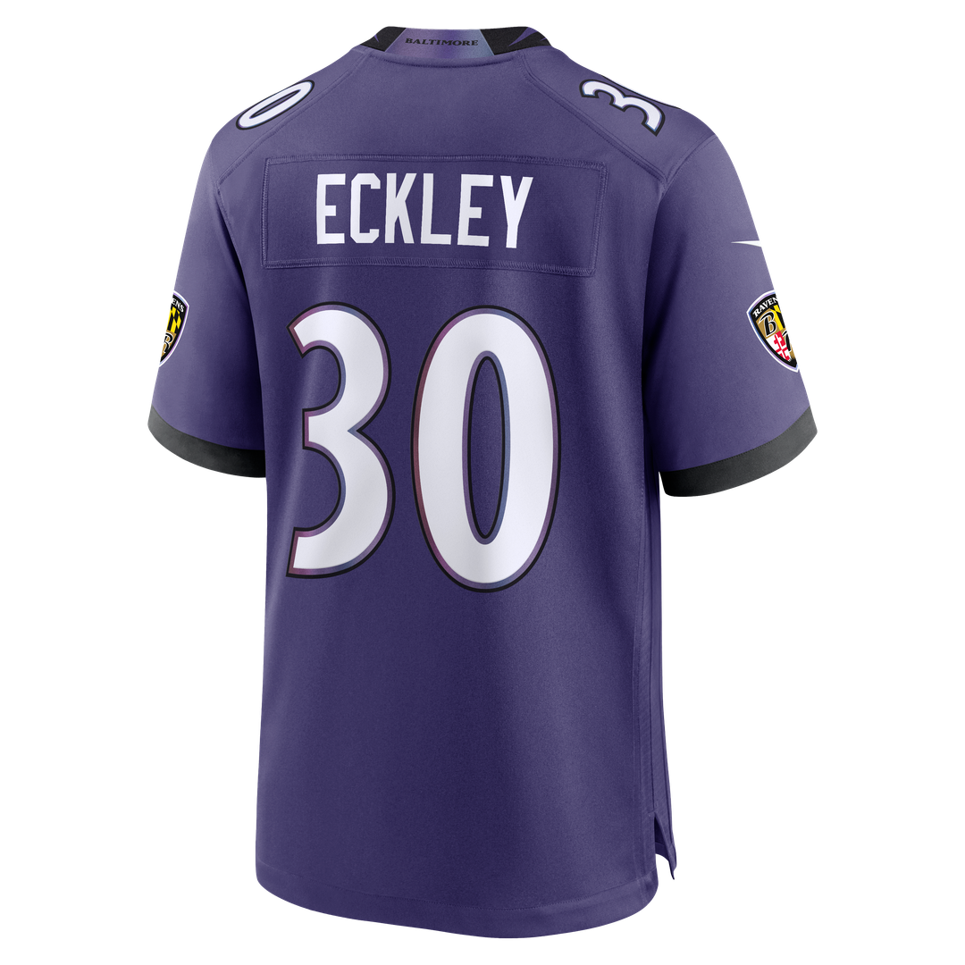 Baltimore Ravens Ryan Eckley Purple Team Game Jersey | NFL Football Jersey