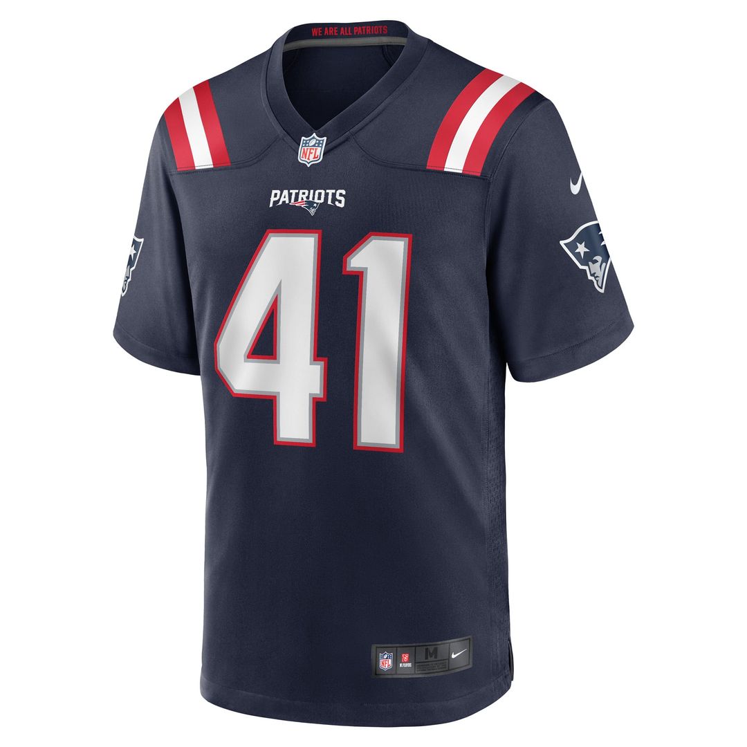 New England Patriots Brenden Schooler Navy Game Player Jersey | NFL Football Jersey