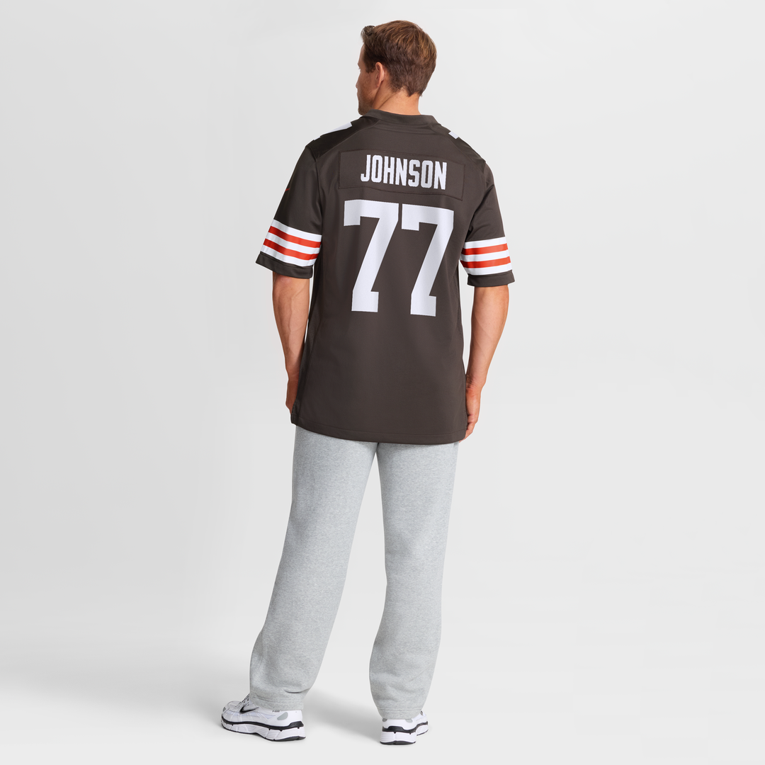 Cleveland Browns Zion Johnson Brown Team Game Jersey | NFL Football Jersey