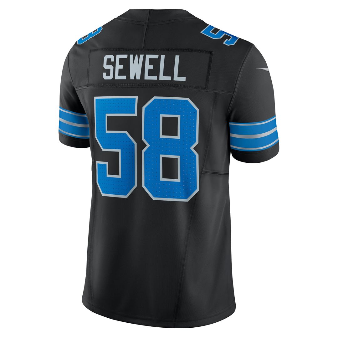 Detroit Lions Penei Sewell Black Vapor F.U.S.E. Alternate Limited Jersey | NFL Football Jersey