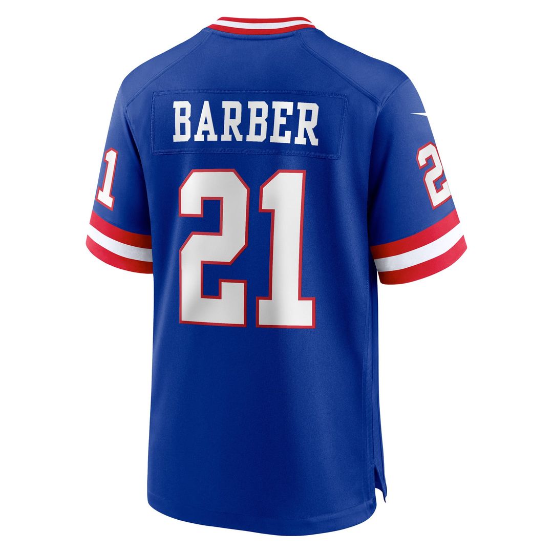 New York Giants Tiki Barber Royal Retired Player Alternate Game Jersey | NFL Football Jersey