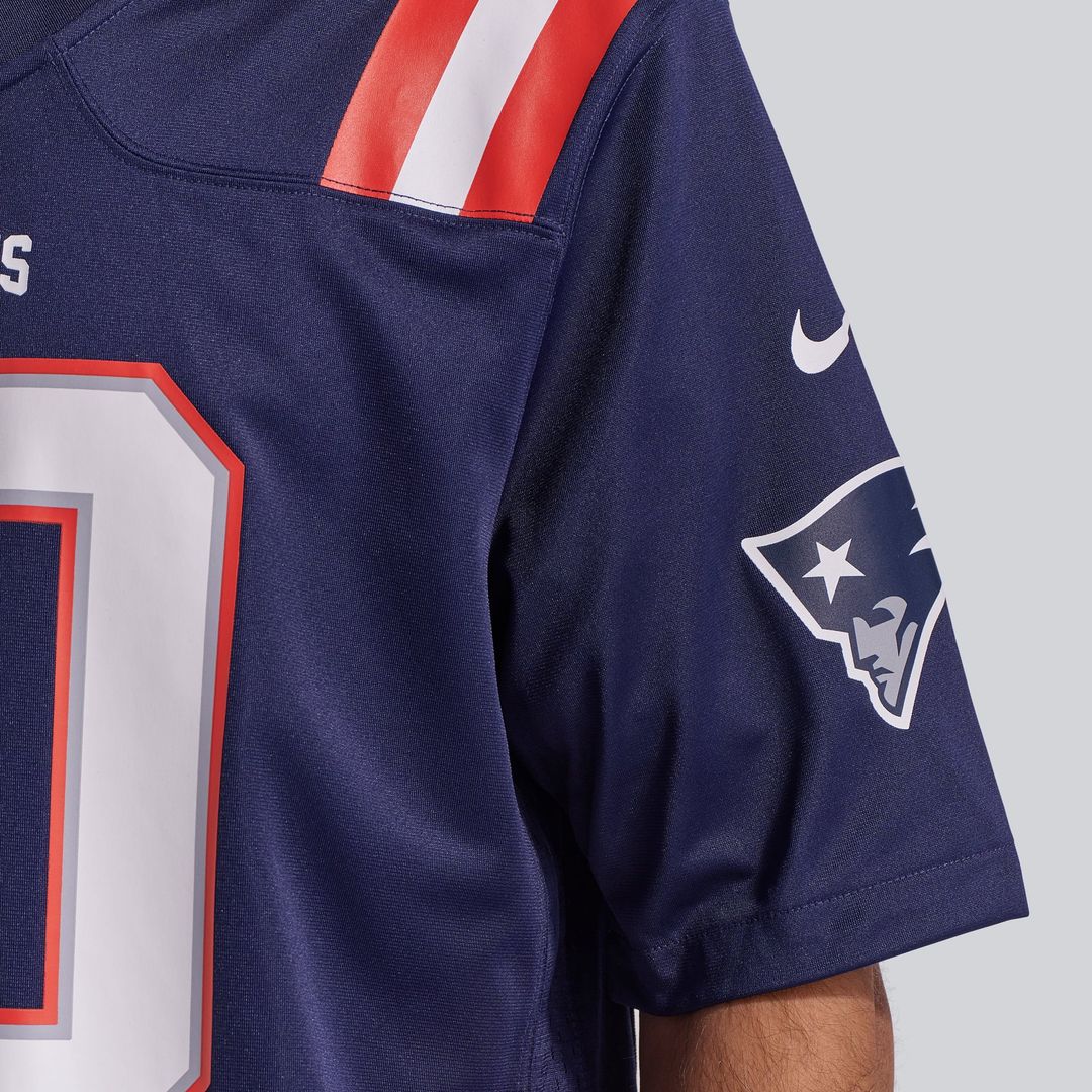 New England Patriots Drake Maye White Player Game Jersey | NFL Football Jersey