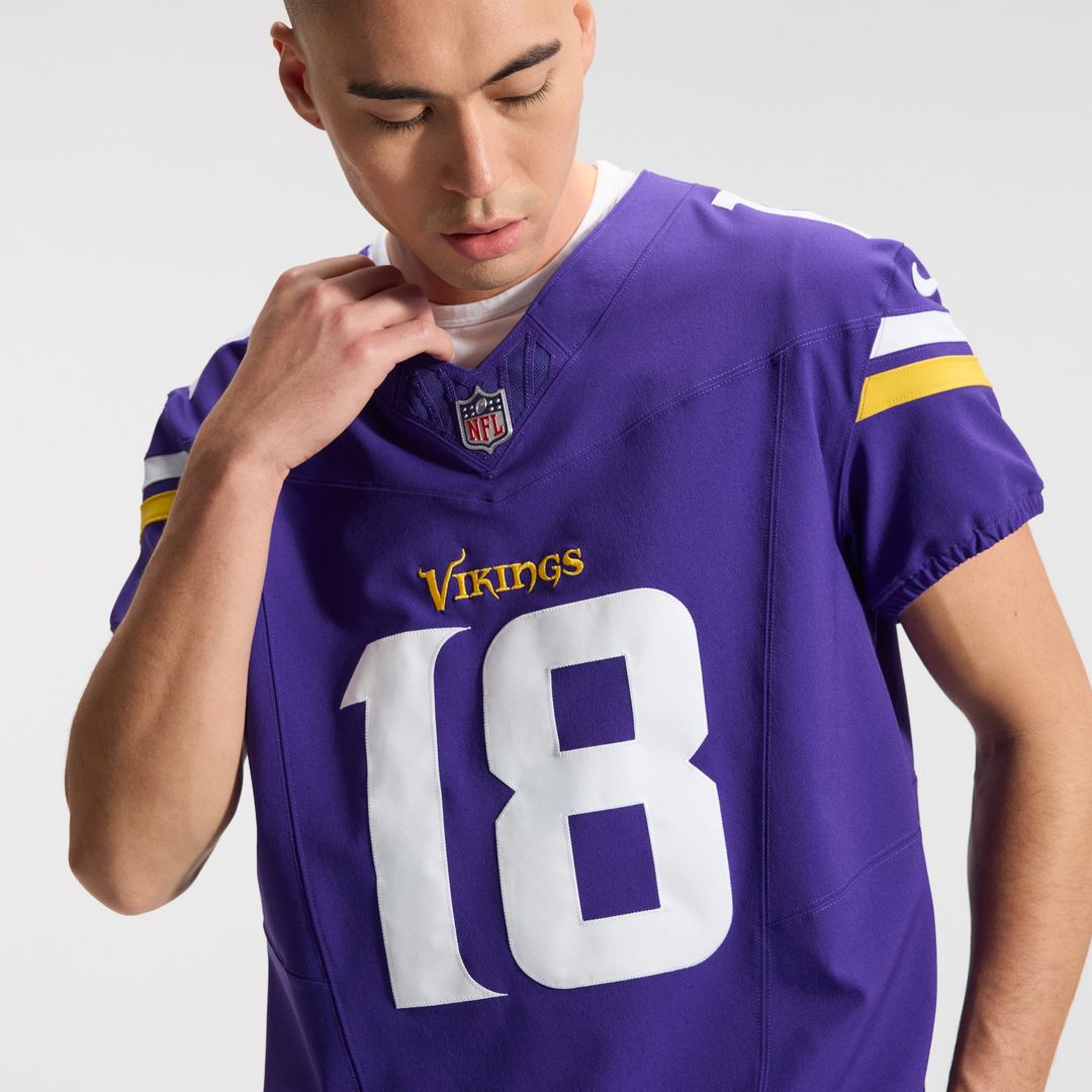 Minnesota Vikings Justin Jefferson Purple Team Vapor F.U.S.E. Elite Jersey | NFL Football Jersey