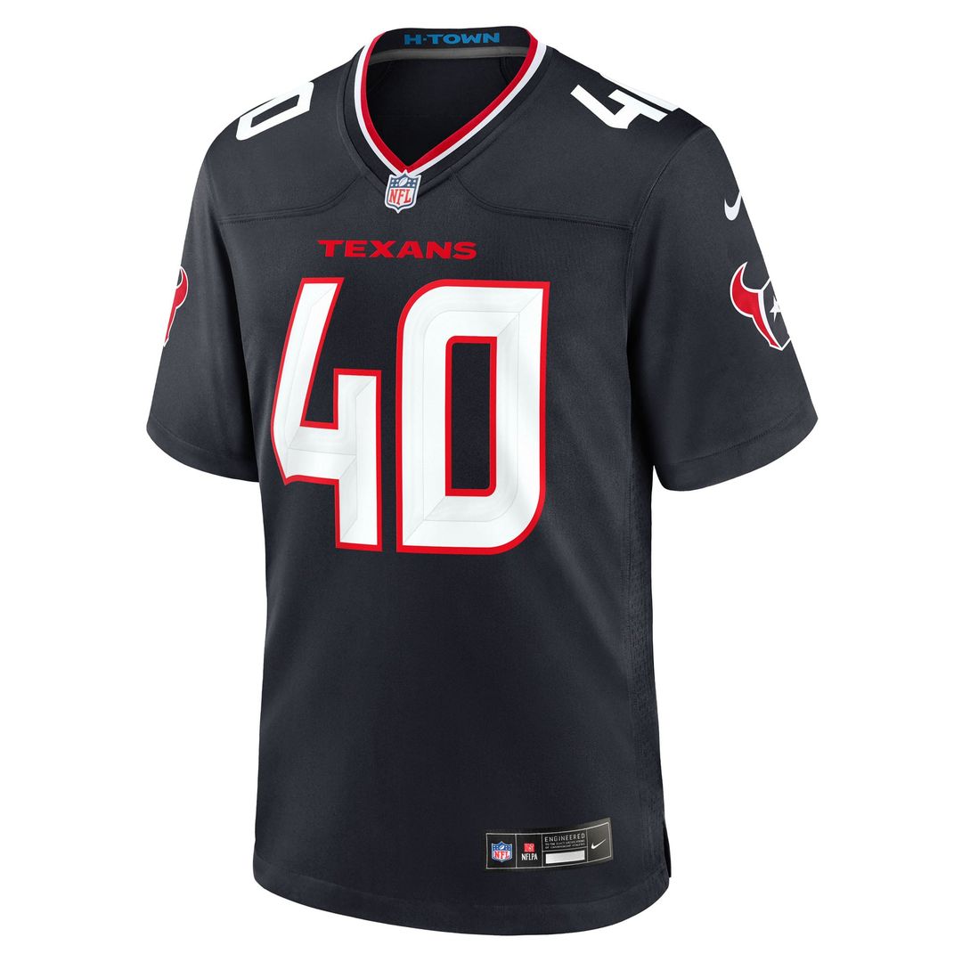 Houston Texans Austin Brinkman Navy Team Game Jersey | NFL Football Jersey