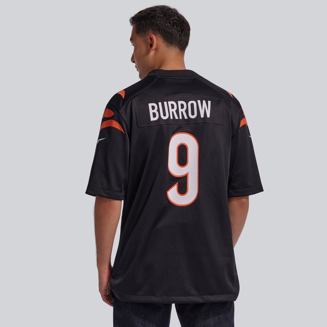 Cincinnati Bengals Joe Burrow Black Player Game Jersey | NFL Football Jersey