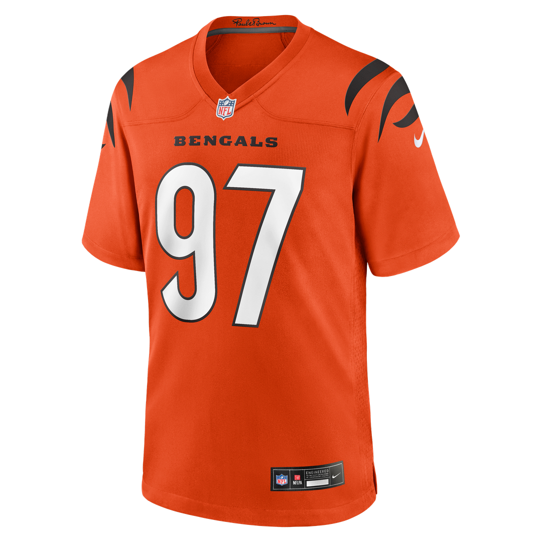 Cincinnati Bengals Dexter Lawrence II Black Game Jersey | NFL Football Jersey