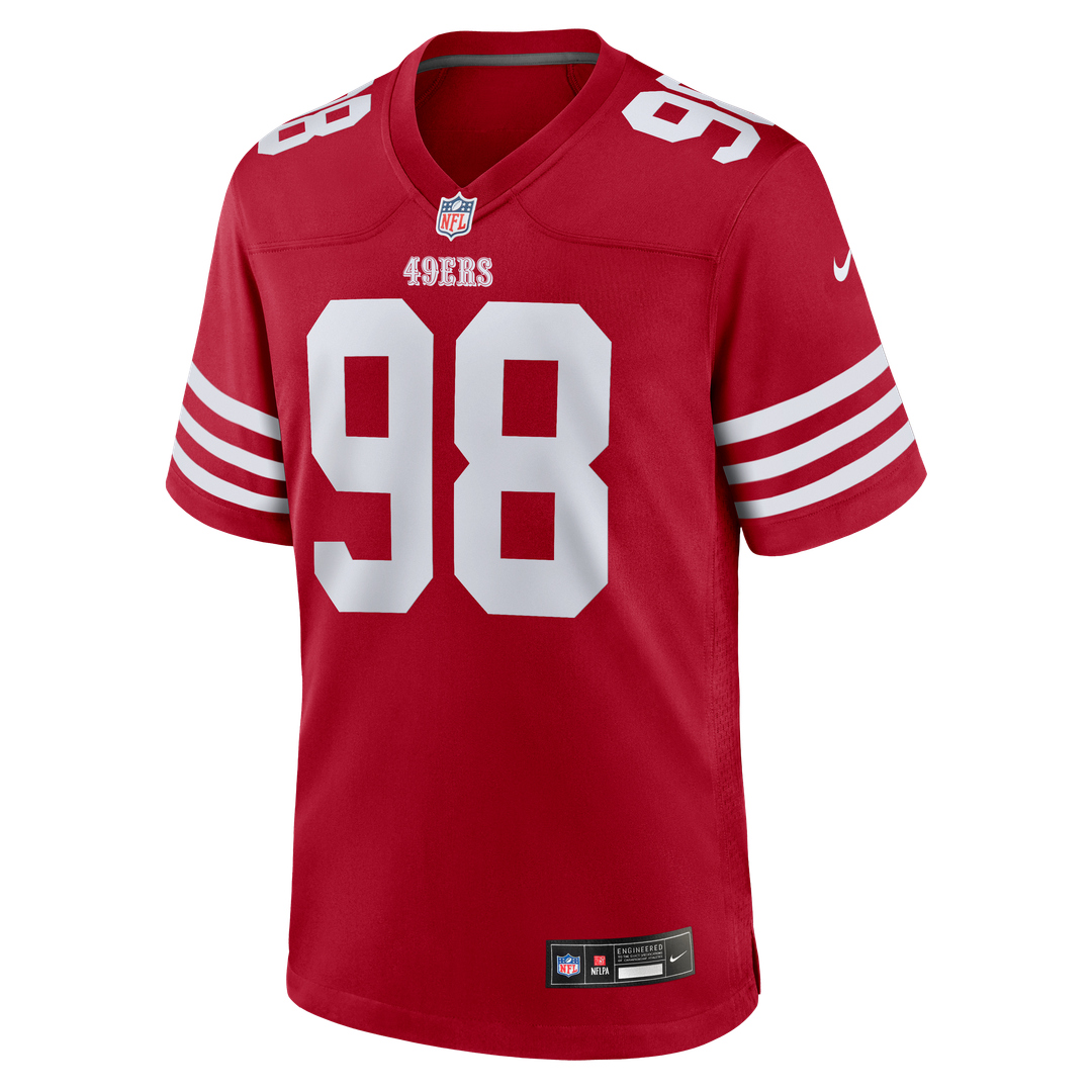 San Francisco 49ers Mykel Williams Scarlet Team Game Jersey | NFL Football Jersey