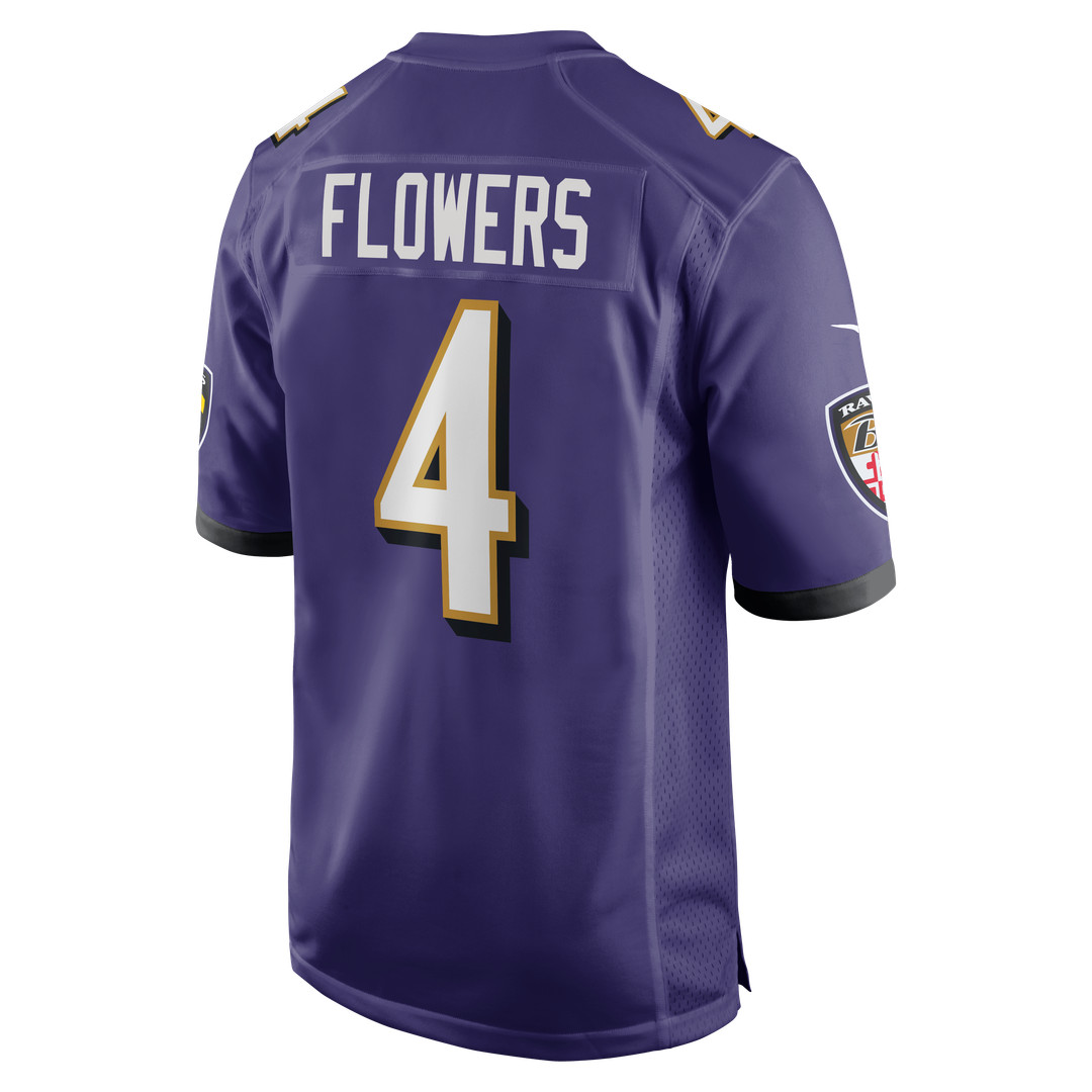 Baltimore Ravens Zay Flowers Purple Game Jersey | NFL Football Jersey