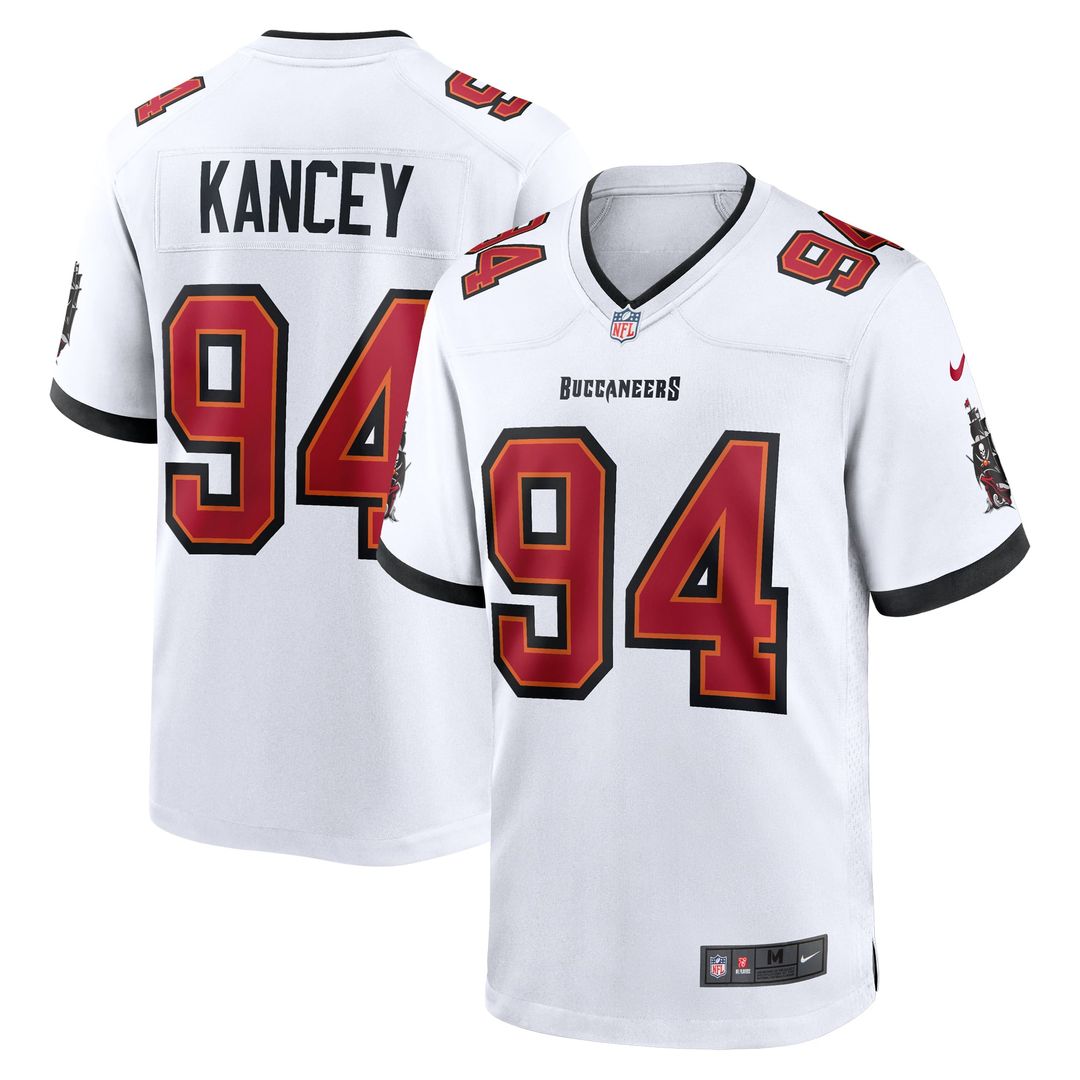Tampa Bay Buccaneers Calijah Kancey White Game Jersey | NFL Football Jersey