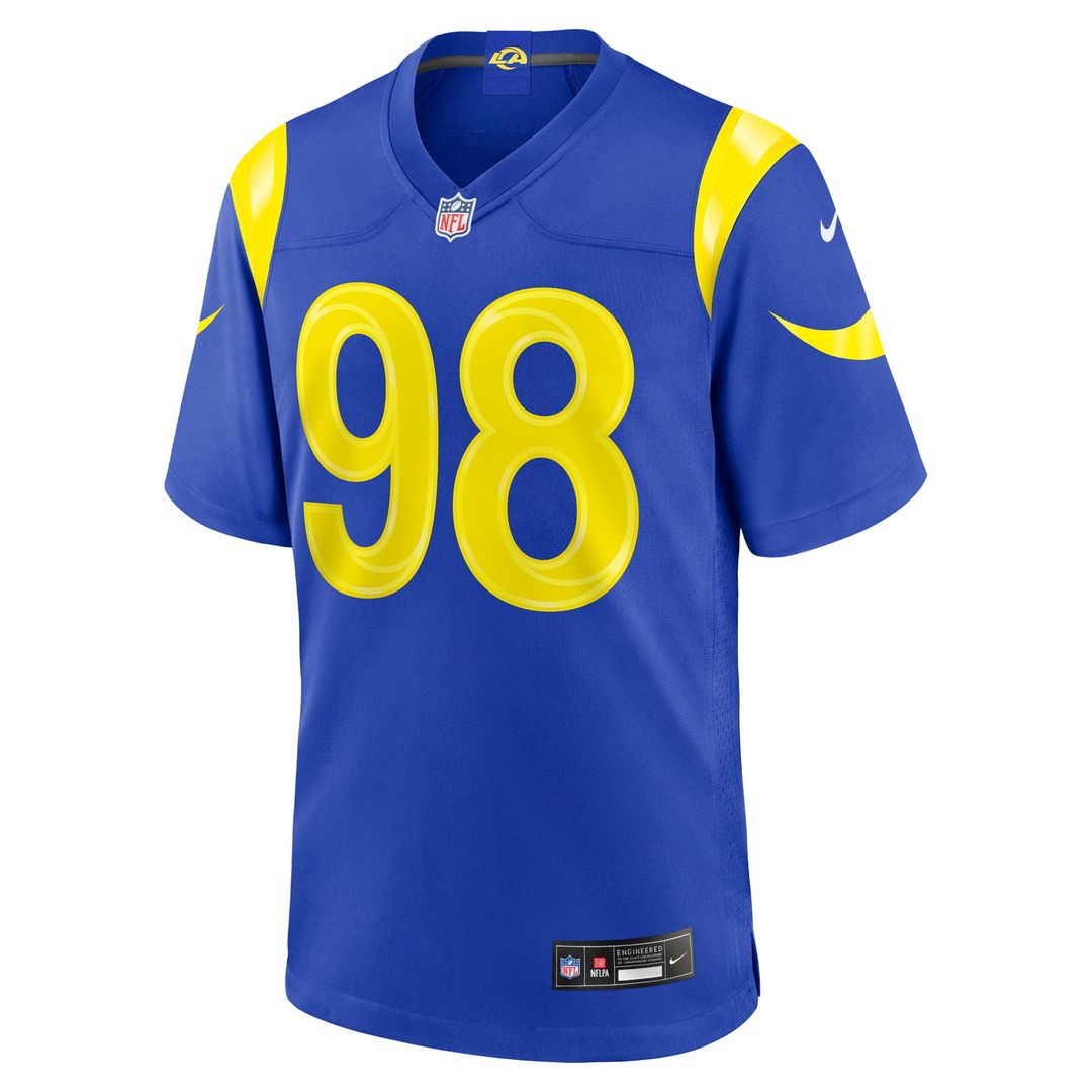 Los Angeles Rams Jaxson Moi Royal Game Jersey | NFL Football Jersey