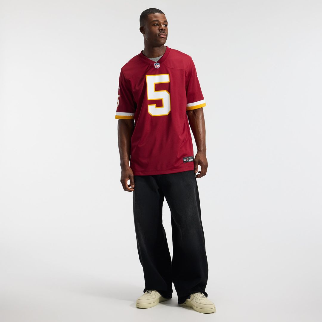 Hail Raiser Men's Washington Commanders Jayden Daniels Black Alternate Game Jersey | NFL Football Jersey