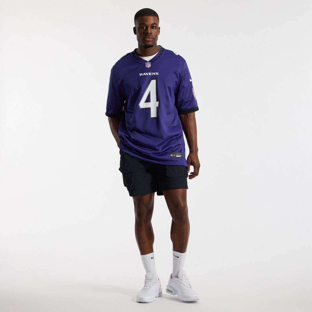 Baltimore Ravens Zay Flowers Purple Team Game Jersey | NFL Football Jersey