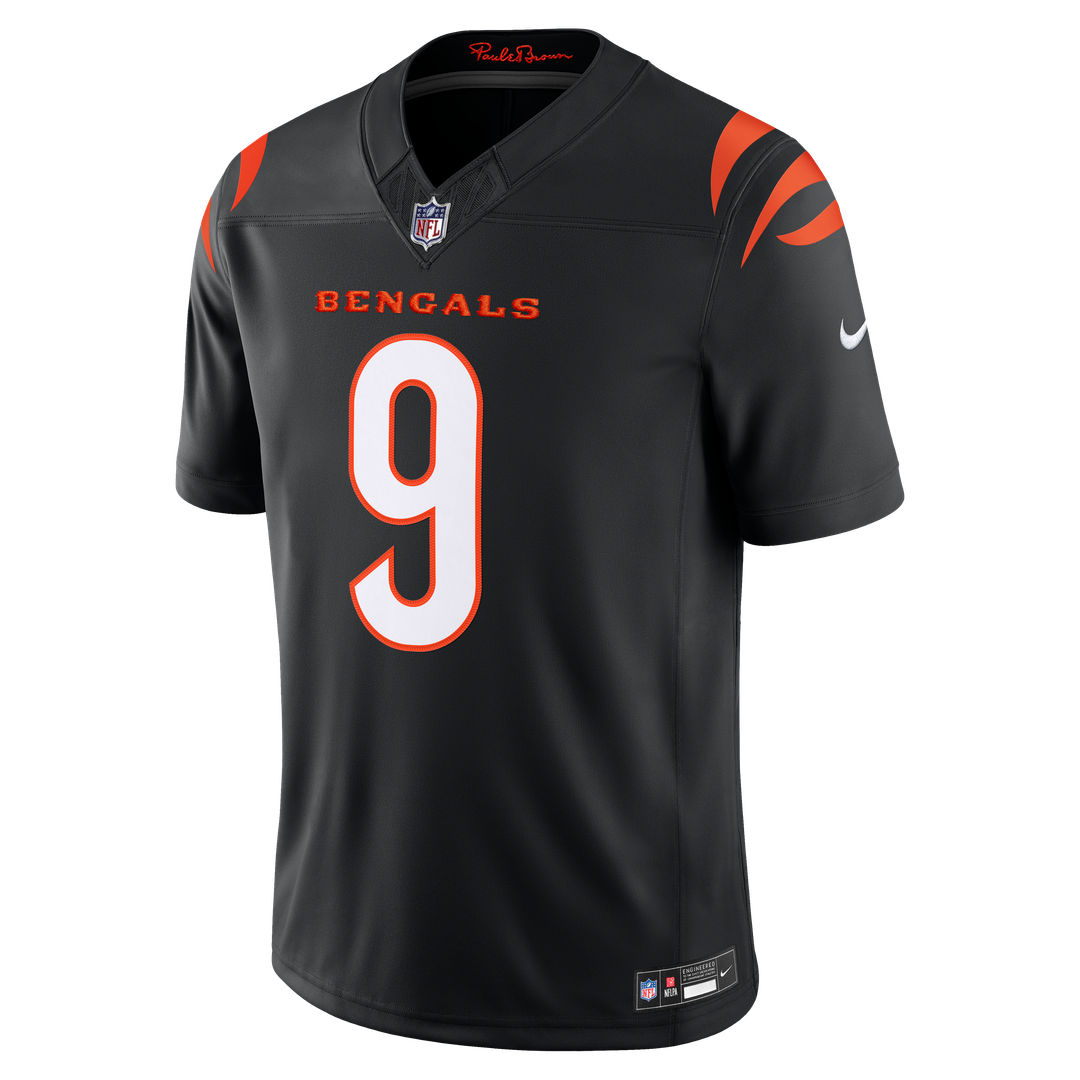 Cincinnati Bengals Joe Burrow Orange Alternate Vapor F.U.S.E. Stitched Limited Jersey | NFL Football Jersey