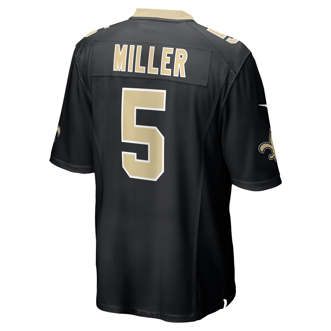 New Orleans Saints Kendre Miller Black Team Game Jersey | NFL Football Jersey